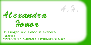 alexandra homor business card